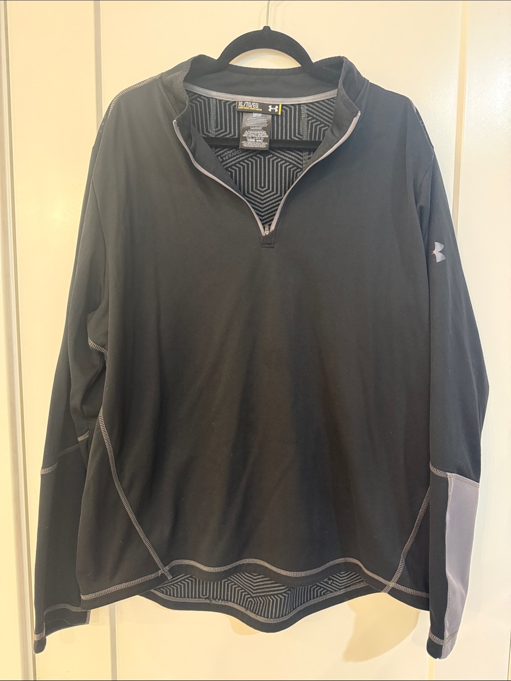 Under Armour Black and Gray Quarter-Zip Performance Pullover